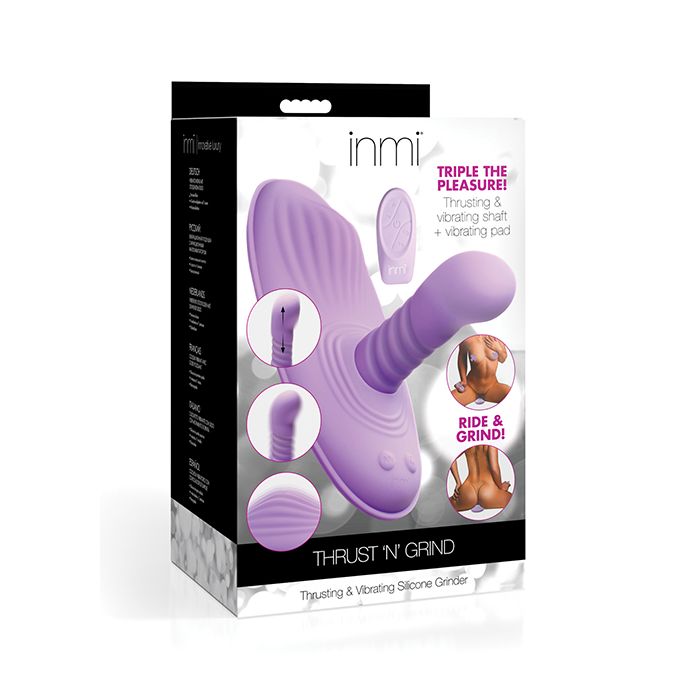 Inmi Thrust N' Grind Thrusting & Vibrating Silicone Grinder - Purple