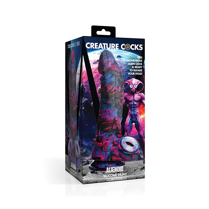 Creature Cocks Alienoid Silicone Dildo - Multi Color